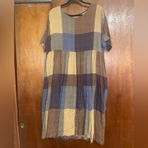 Fall Plaid T shirt dress